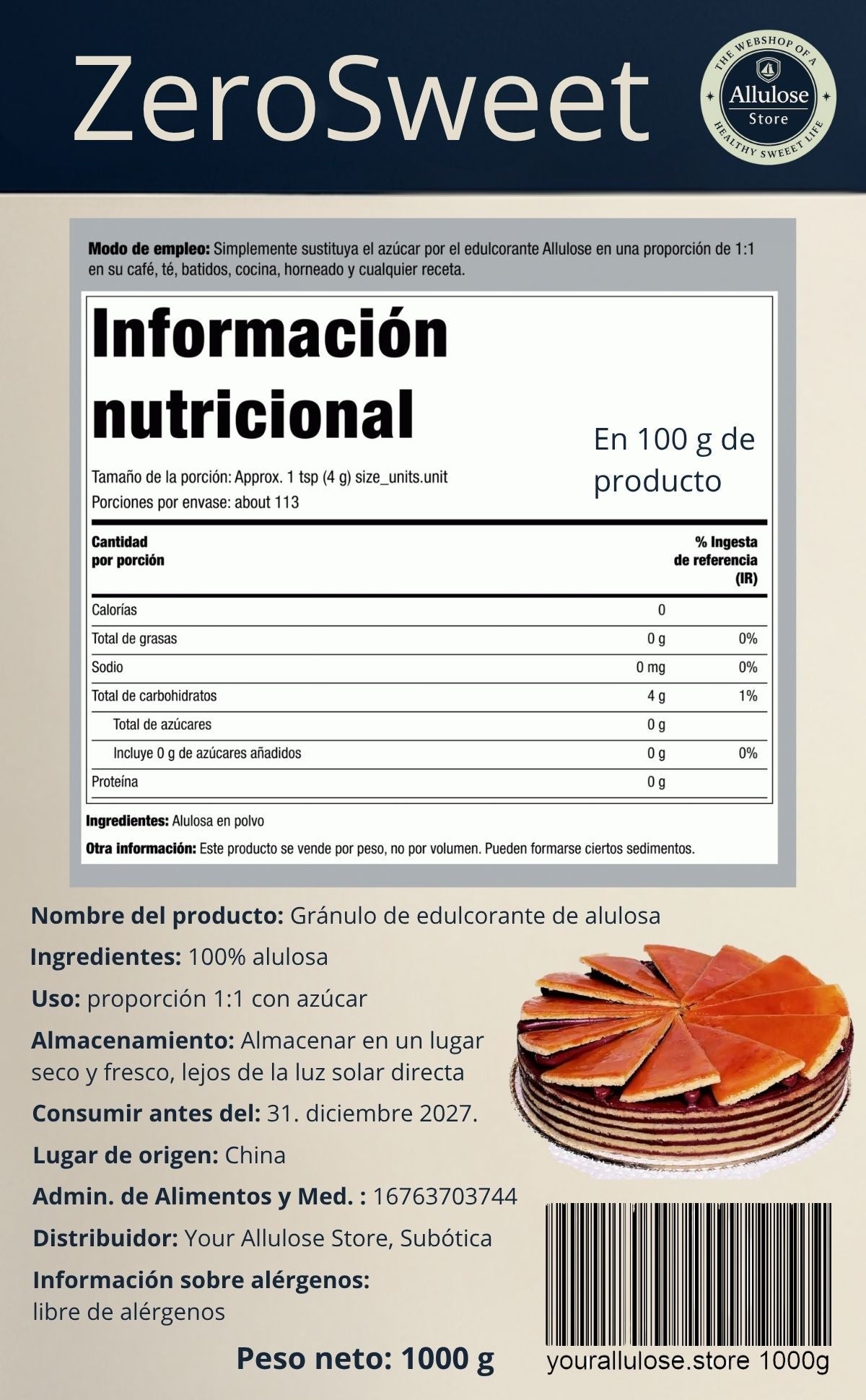 Allulóz Édesítő – Természetes és Ketobarát Cukorpótló: 1000g - Your Allulose Store