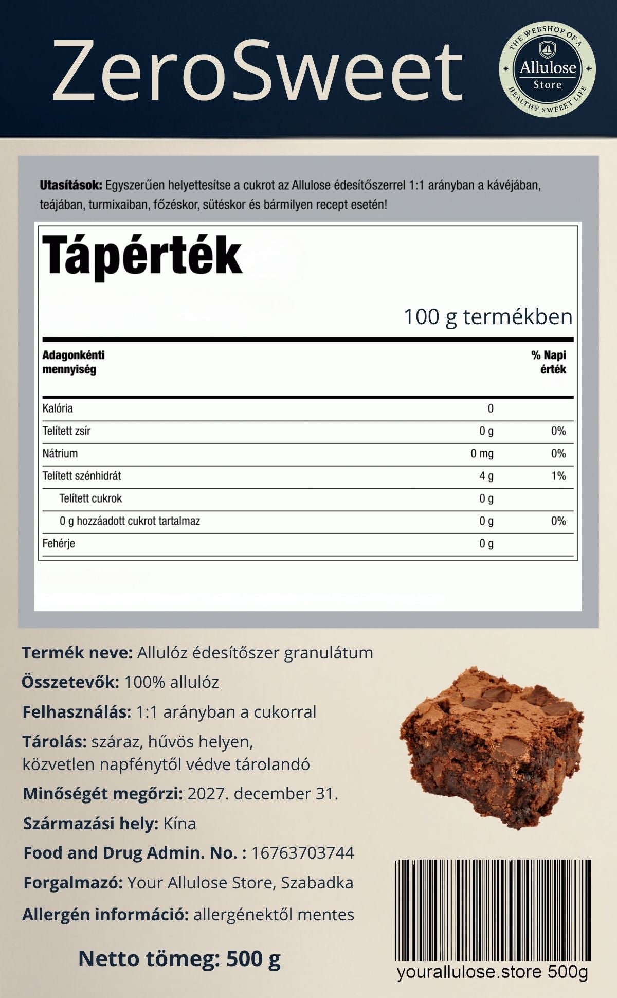 Allulóz Édesítő – Természetes és Ketobarát Cukorpótló: 500g - Your Allulose Store