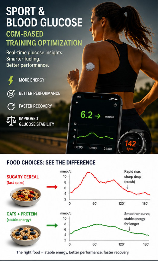 Sport és vércukor: CGM-alapú edzés-optimalizálás