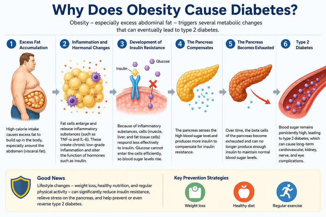 Why does obesity cause diabetes
