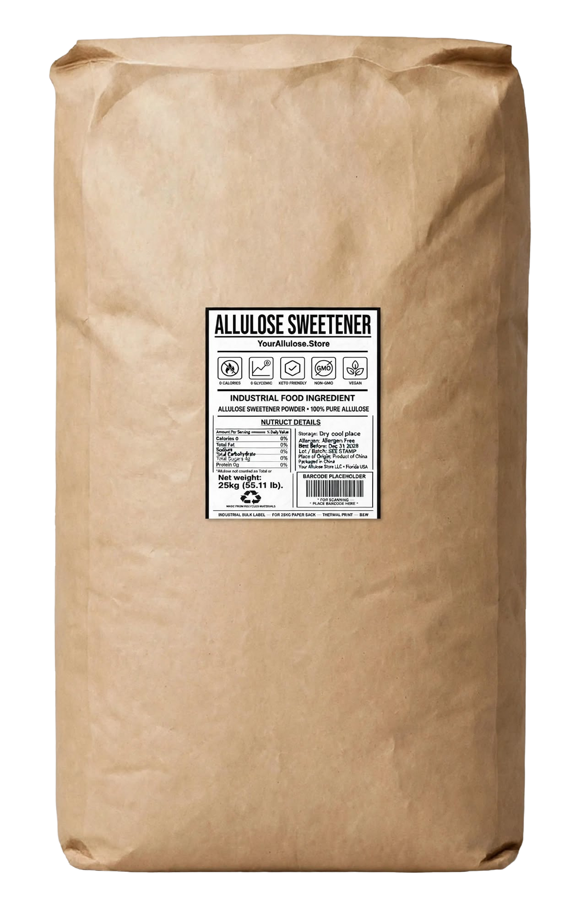Allulóz Édesítő 25kg – Ipari Élelmiszer-összetevő