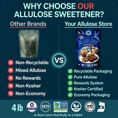 Allulose Sweetener 4lb (1.8kg) - Natural Sugar Substitute