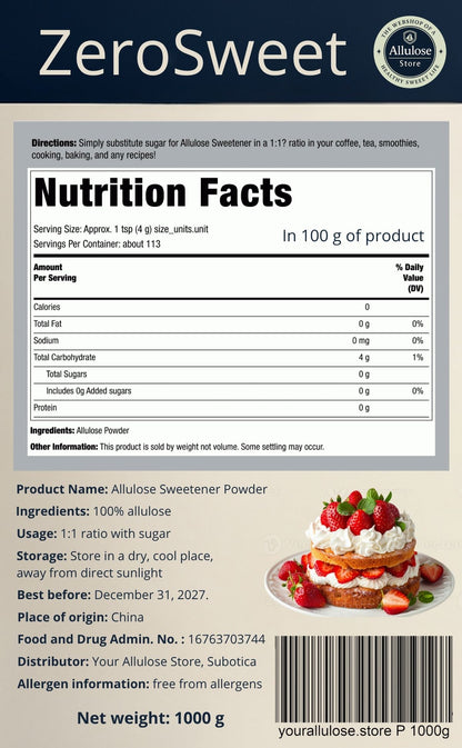 Allulose Powder – Natural and Keto-Friendly Sweetener