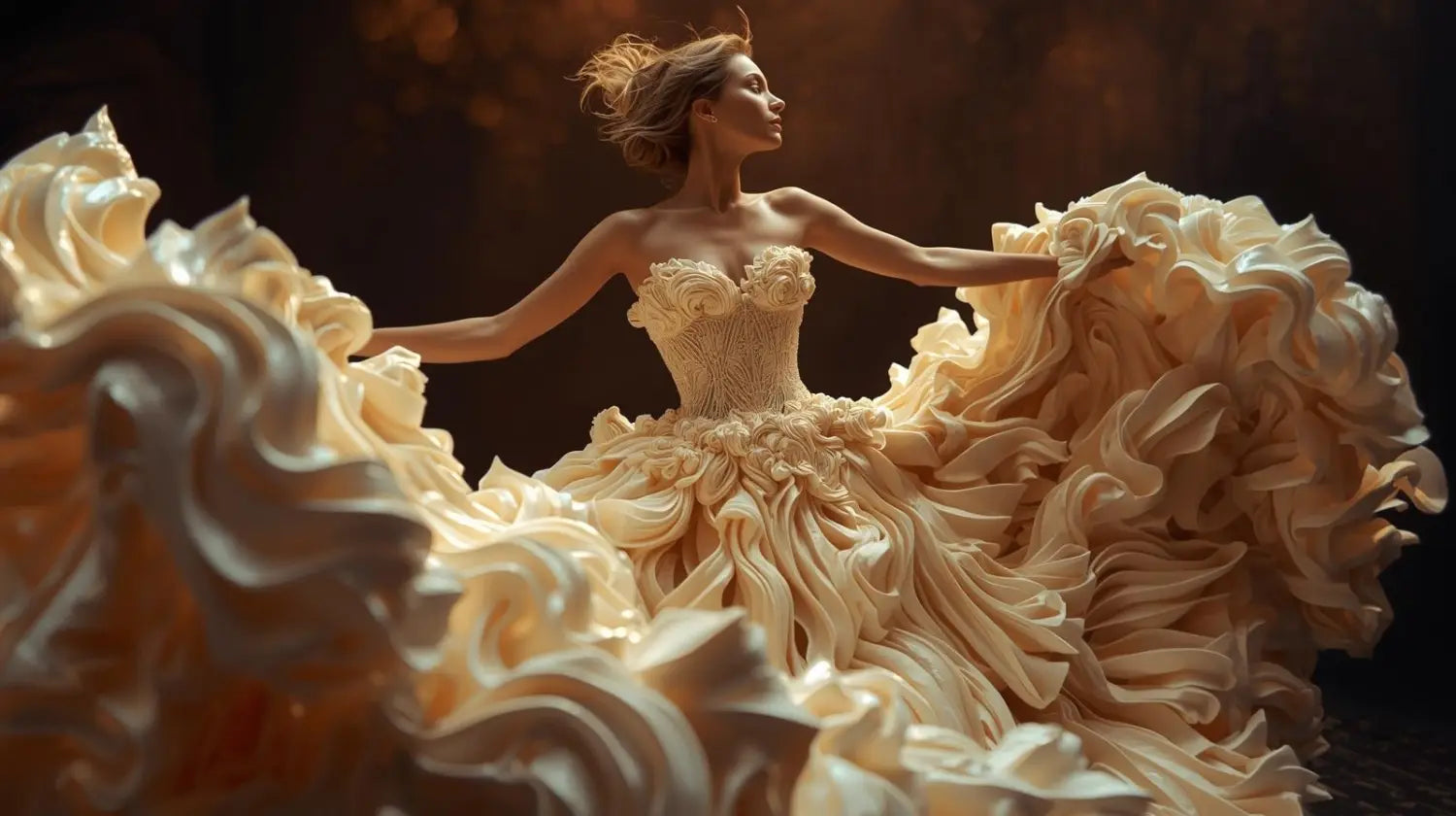 postre espumoso inspirado en la dulzura natural, con cobertura de edulcorante sin azúcar - creatividad en la sustitución, dulce saludable, visualización con edulcorante en polvo cetogénico